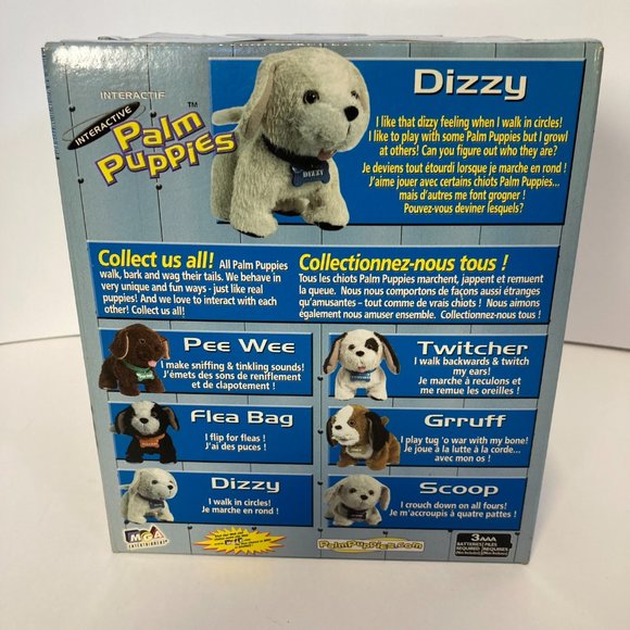 Vintage HTF Palm Puppies Dizzy MGA Interactive Puppy Dog Toy Pet 2001 New - Picture 8 of 12